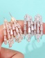 Fashion White K Copper Inlaid Zircon Hollow C-shaped Earrings