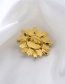 Fashion Gold Diamond Flower Brooch