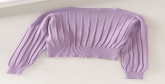 Fashion Purple V-neck Knit Pit Buckle Sweater