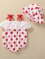 Fashion Red Polka Dot Printed Egg Baby Onesies (with Hat)