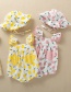 Fashion Yellow Apple Fruit Print Love Patch Pocket Baby Triangle Lace