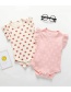 Fashion Pink Sleeveless Small Love Printed Baby Cotton Piece Jumpsuit
