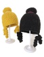 Fashion Black Crochet Wig Princess Hat