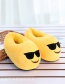 Fashion 10 Yellow Grin Cartoon Expression Plush Bag With Cotton Slippers