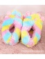 Fashion Color Colorful Grass Mud Horse Bag With Plush Cotton Slippers