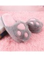 Fashion Gray Cartoon Bear Paw Plush Cotton Slippers