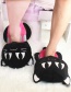 Fashion Black Cartoon Baotou Cat Plush Cotton Slippers