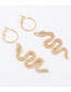 Fashion Gold Serpentine-studded Earrings