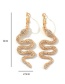 Fashion Gold Serpentine-studded Earrings