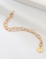 Fashion Gold Diamond Oval Chain Metal Portrait Bracelet