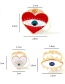 Fashion Red Alloy Drop Eye Ring