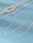 Fashion Silver Multi-layer Full Diamond Necklace