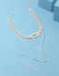 Fashion Silver Multi-layer Full Diamond Necklace