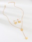 Fashion Gold Butterfly Necklace Earring Set