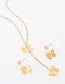 Fashion Gold Butterfly Necklace Earring Set