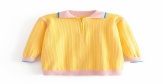 Fashion Yellow Mink Fur Long Knit Dress