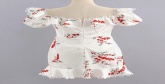 Fashion White Lace Flower Print Collar Dress