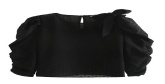 Fashion Black Bow Tulle Shirt