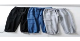 Fashion Blue Multi-pocket Strap With Sweatpants