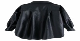 Fashion Black Faux Leather Single-breasted Shirt
