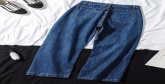 Fashion Gray High Waist Multi-pocket Jeans