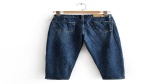 Fashion Dark Blue Washed Front Pocket Jeans