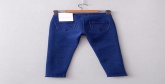 Fashion In Blue Washed High Waist Stretch Thick Jeans