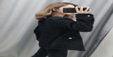 Fashion Black Double-breasted Tweed Jacket