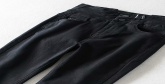 Fashion Black Washed High-elastic High-waisted Jeans