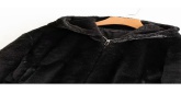 Fashion Beige Hooded Fur Zip Coat