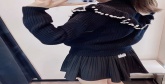 Fashion Black Pearl Laminated Sweater