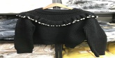 Fashion Black Pearl Laminated Sweater