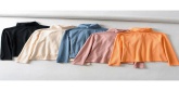 Fashion Orange Threaded Turtleneck T-shirt