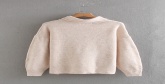 Fashion Apricot Zipper Turtleneck Sweater