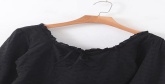 Fashion Black Lace Square Neck Dress
