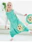 Fashion Green Bubble Octopus Sleeveless Flannel Baby One-piece Home Service
