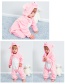 Fashion Powder Rabbit Animal Jumpsuit Flannel Children's Romper