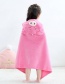 Fashion Powder Pig Bathrobe (coral Fleece) Cartoon Pig Children Coral Fleece Cloak Bath Towel