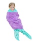 Fashion Purple Flannel Mermaid Child Sleeping Bag