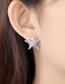 Fashion Platinum-t04c26 Pentagram Earrings