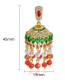 Fashion 18k-t04d24 Copper Zircon Green Diamond Tassel Earrings