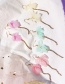 Fashion White Petal-studded Tassel Earrings