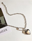 Fashion Silver Love Thick Chain Heart Necklace