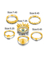 Fashion Gold Eye Love Joint Ring Set 6 Piece Set
