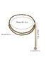 Fashion Golden Double Layer Multi-layer Geometric Portrait Chain Flannel Waist Chain