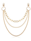 Fashion Gold U-shaped Thick Chain Multi-layer Tassel Geometric Waist Chain