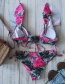 Fashion Pink Printed Ruffled Bikini