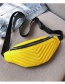 Fashion Yellow Lingge Sewing Thread Shoulder Bag