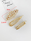 Fashion Gold Alloy Pearl Hair Clip Three-piece