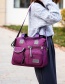 Fashion Purple Contrast Color Labeling Mobile Travel Bag
